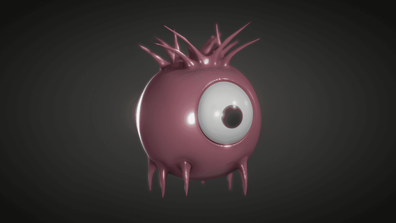 eyeball monster - raybourke 3d print model - Mito3D