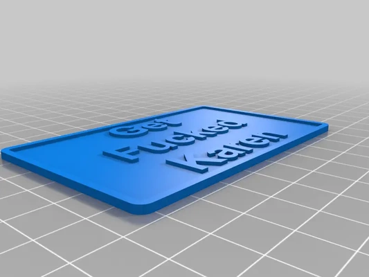f işaretli karen kart 3d by köşetaşı teşekkürler 3d print model - Mito3D