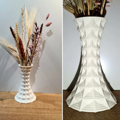facettiert vase funktionale kunst 3d by druckt geschenke on danke 3d print model - Mito3D
