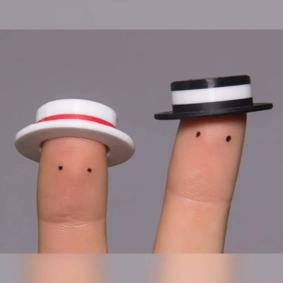 fancy boater hat lil'hats'n'stuff - 3d by on thangs hats boat short flat brim thin tiny mini miniature small model no supports support free lil n stuff doll action figure accessory accessories figurine 3d print model - Mito3D