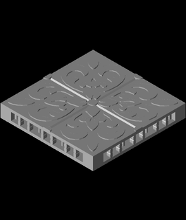 chique chão azulejos openlock 3d modelo sablebadger 3d print model - Mito3D
