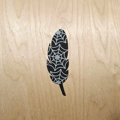 feather cobweb bookmark - 3d by prints gifts on thangs 3d print model - Mito3D