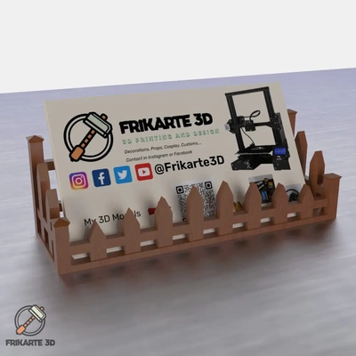 fence business card holder - 3d by frikarte3d on thangs bussiness garden job decoration 3d print model - Mito3D