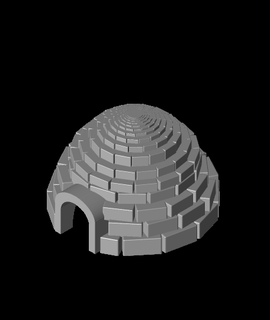 fhw 20 min hamster igloo t2dp 3d print model - Mito3D