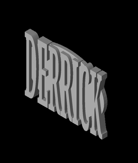fhw barry parche derrick 3d modelo gracias 3d print model - Mito3D