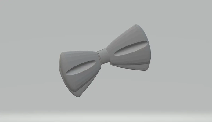 fhw corbata moño doblado blanco cabello editar 3d by gratis pagano taller on gracias 3d print model - Mito3D