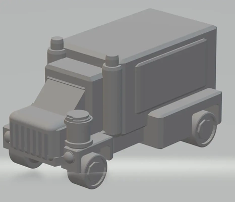 fhw cargo truck v1 minitown - 3d by free heathen workshop on thangs 3d print model - Mito3D