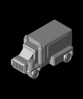 fhw cargo truck v1 minitown Hobbies & Games 3d print model - Mito3D