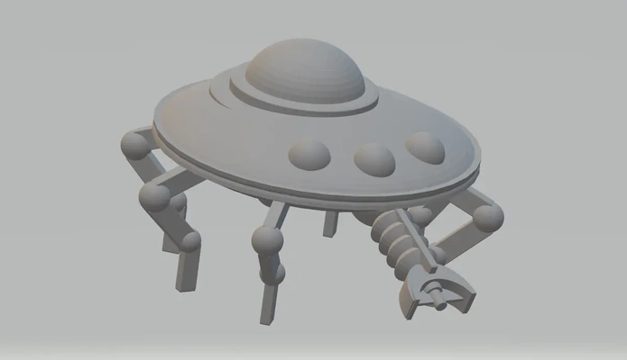 fhw chovel concept tank v1 bod - 3d by free heathen workshop on thangs beacon of doom wargaming fly saucer walker 3d print model - Mito3D