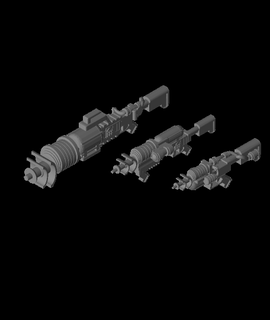 fhw coil inversion personal weapon set 3d print model - Mito3D