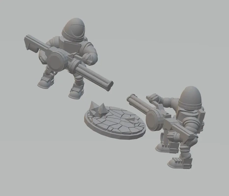 fhw dairr cycling heavy cannon trooper concept - 3d by free heathen workshop on thangs beacon of doom scifi wargaming hobbies 28mm weapon 3d print model - Mito3D