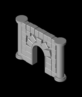 fhw dungeon wall archway 3d model thangs 3d print model - Mito3D