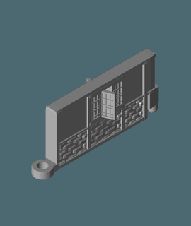 fhw mod sec house walls high window open - free heathen workshop 3d print model - Mito3D