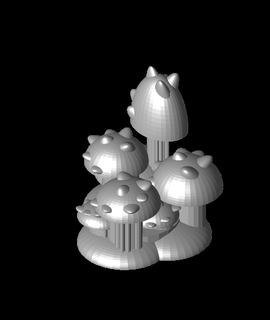 fhw mushroom terrain 3 bod Hobbies & Games 3d print model - Mito3D