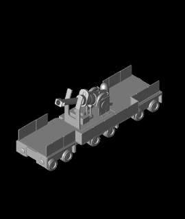 fhw rail cult heavy cannon car bod 3d model thangs 3d print model - Mito3D