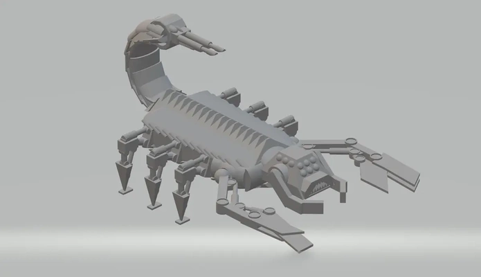 fhw éventreur scorpion bod serveur unité 3d by libre païen atelier balise of condamner robot sombre sinistre 3d print model - Mito3D
