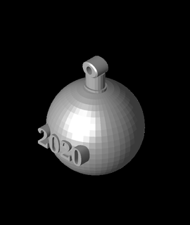 fhw simply 2020 christmas ornament 3d model thangs 3d print model - Mito3D