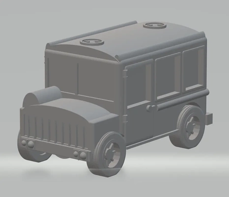 fhw troop jeep bod - 3d by free heathen workshop on thangs tire wheel automotive parking light lighting vehicle car motor becon of doom beacon wargamig wargaming truck troo 3d print model - Mito3D
