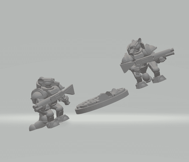 fhw tunnel rats basic trooper single trencher - free heathen workshop 3d print model - Mito3D