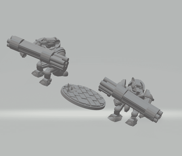 fhw tunnel rats rat giant double launcher - free heathen workshop 3d print model - Mito3D