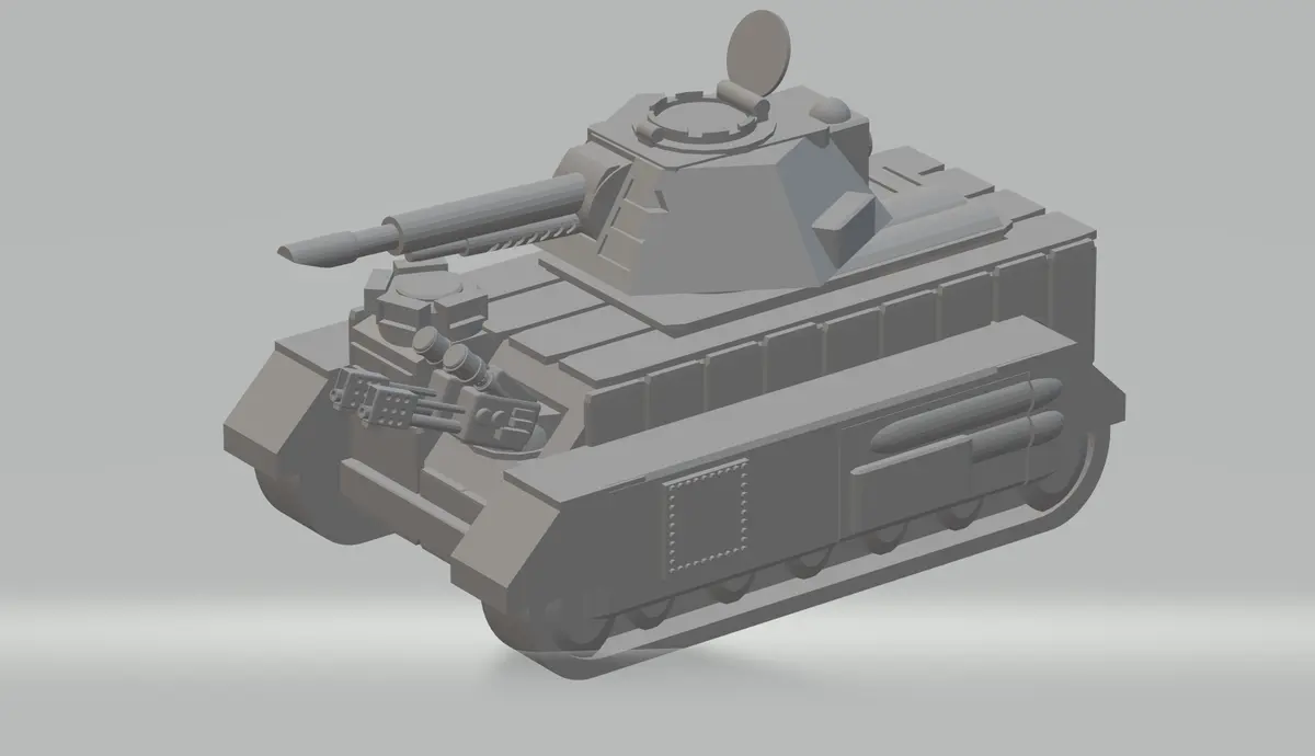 fhw alacakaranlık tank ağır ışın top gövde monte kimya püskürtücü bod 3d by bedava dinsiz atölye teşekkürler işaret ışığı of kıyamet ttrpg savaş oyunları otomotiv aydınlatma 3D print model - Mito3D