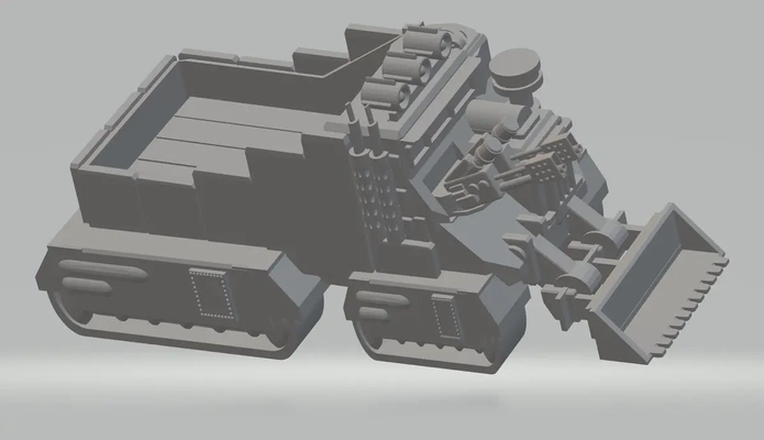 fhw twilight tracked truck pm7-wh bod - 3d by free heathen workshop on thangs beacon of doom grim dark scifi armored tank wargaming table 3d print model - Mito3D