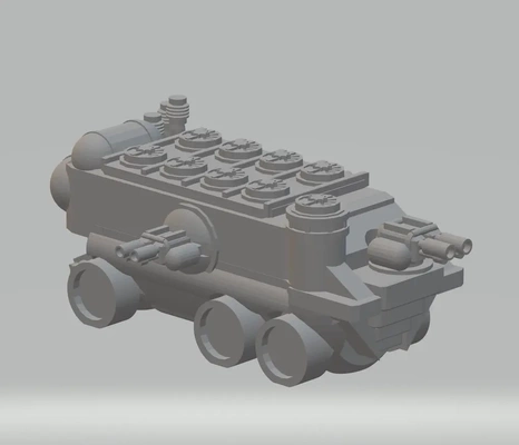 fhw weird trooper chem wagon v12 prototype - 3d by free heathen workshop on thangs beacon of doom toy warhammer genestealers troopers scifi chemical tank hellhound razor back troop transport 3d print model - Mito3D