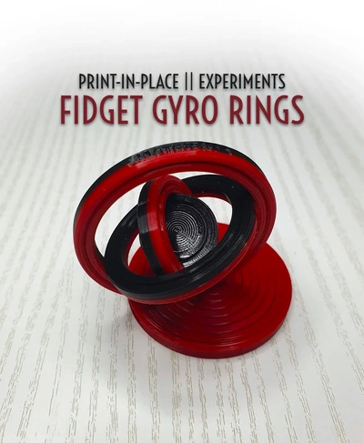 fidget print-in-place gyro rings experiments - 3d by jaatinen3d on thangs spinner toy ring print in place 3d print model - Mito3D