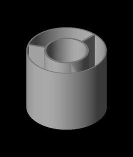 filamemt spool adapter 3cm 6cm 3d print model - Mito3D