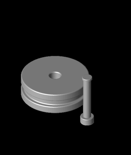 filamento polia roda PIN 3d print model - Mito3D