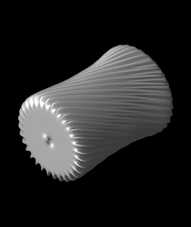 ailette vase torsion cl impression 3d print model - Mito3D