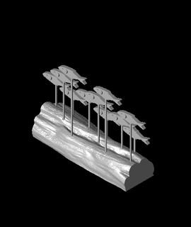 fishies ornament - easy print Home & Garden 3d print model - Mito3D