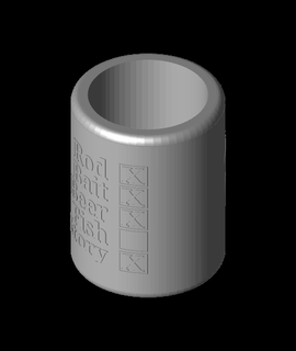 Angeln Checkliste koozie cl Drucken 3d print model - Mito3D