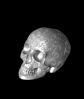 flame skull 3d model thangs 3d print model - Mito3D