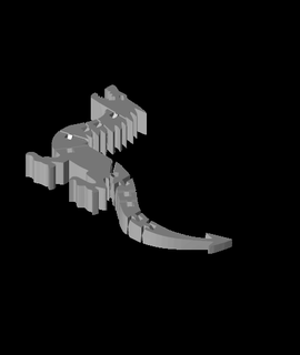 flexi dragon carolme passe temps Jeux 3d print model - Mito3D