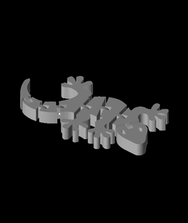 flexi gecko ilahi 3d print model - Mito3D