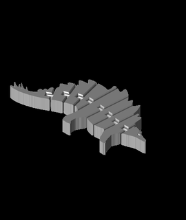 flexi stegosaurus villancico aficiones juegos 3d print model - Mito3D