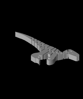flexi velociraptor carol casa giardino 3d print model - Mito3D