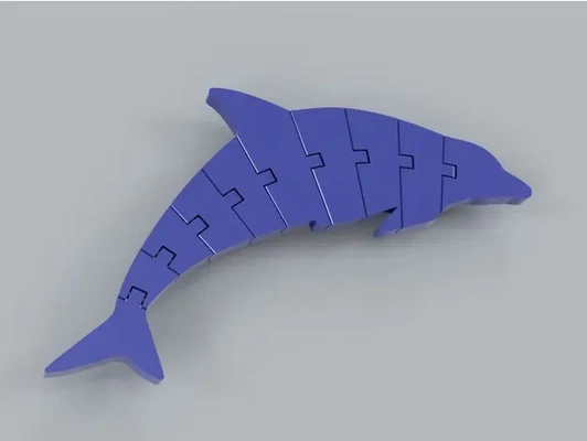 flexi articulated dolphin 1 - 3d by airwavested on thangs 3d print model - Mito3D