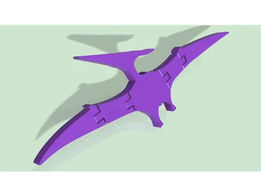 flexi articulé ptéranodon 3d by diffusé ondes 3d print model - Mito3D