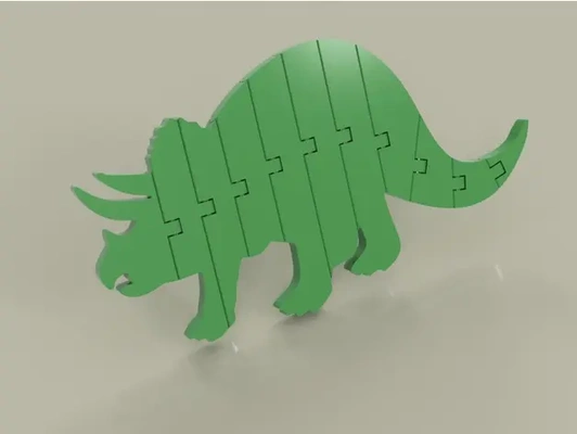 flexi articulado triceratops 3d by ar on 3d print model - Mito3D