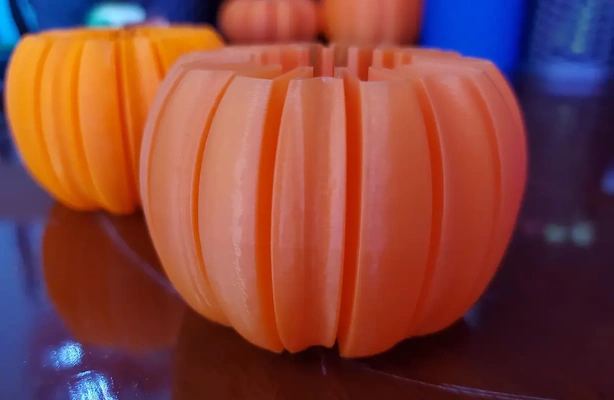 flexi fidget pumpkin - 3d by daddywazzy thecreator on thangs 3d print model - Mito3D