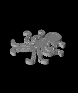 flexi octopus - articulated print pl Animals 3d print model - Mito3D