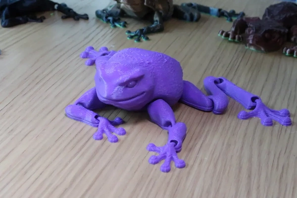 flexi toad - 3d by plaground on thangs print in place articulated 3d print model - Mito3D