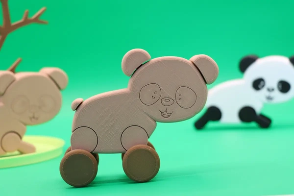 flexi jouet panda 3d by vouloir passif 3d print model - Mito3D