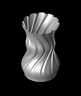 vase fleurs incurvé v1stl 3d modèle floressalidojavi 3d print model - Mito3D