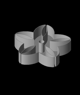 flower008 nestable box v2 ppac 3d print model - Mito3D