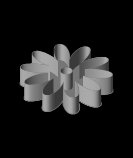 Blume 10 Center durchbohrt schält Box 3d print model - Mito3D