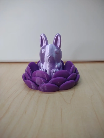 fleur base lapins 3d by construit bot pâques oeuf lapin 3d print model - Mito3D