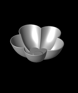 flower bowl - container - 180x180x60 - sh Home & Garden  3d print model - Mito3D